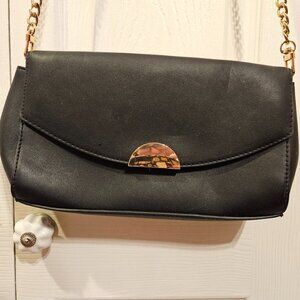 Faux Leather Crossbody Bag Purse Handbag Casual Formal Black Chain Strap